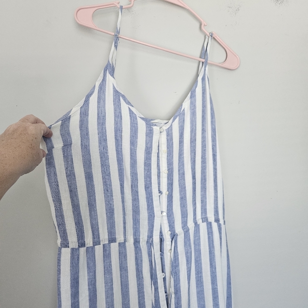 Rails Frida Ciel Stripe Print Tiered Midi Dress S… - image 6